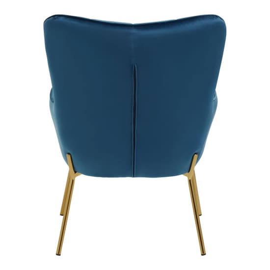 Porrima Velvet Upholstered Armchair In Blue_4