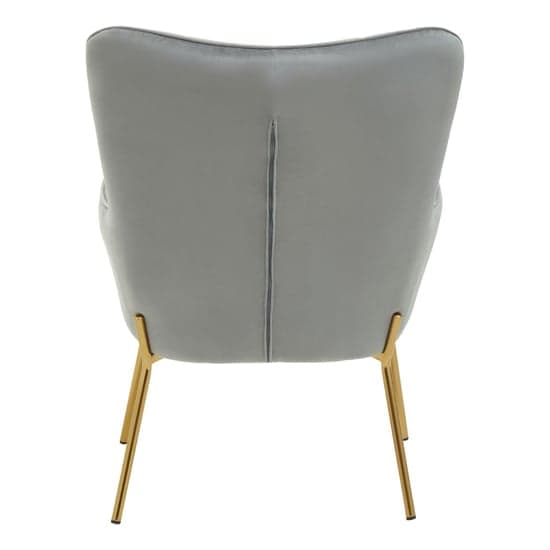 Porrima Velvet Upholstered Armchair In Grey_4