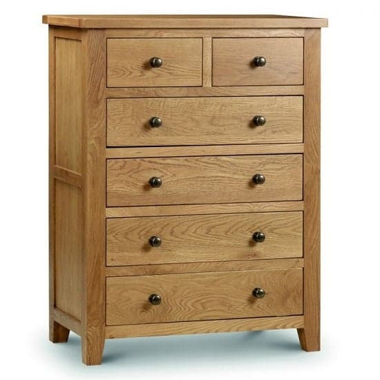 Mabli Tall Chest Of Drawers In Waxed Oak Finish_1