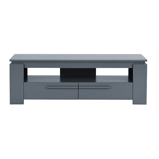 Portland Wooden TV Stand With 2 Drawers In Grey_3