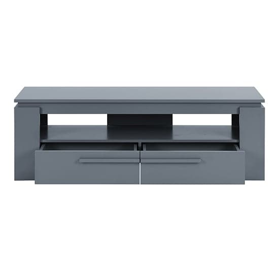 Portland Wooden TV Stand With 2 Drawers In Grey_4