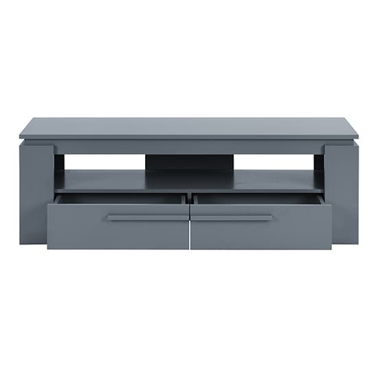 Portland Wooden TV Stand With 2 Drawers In Grey Furniture in Fashion