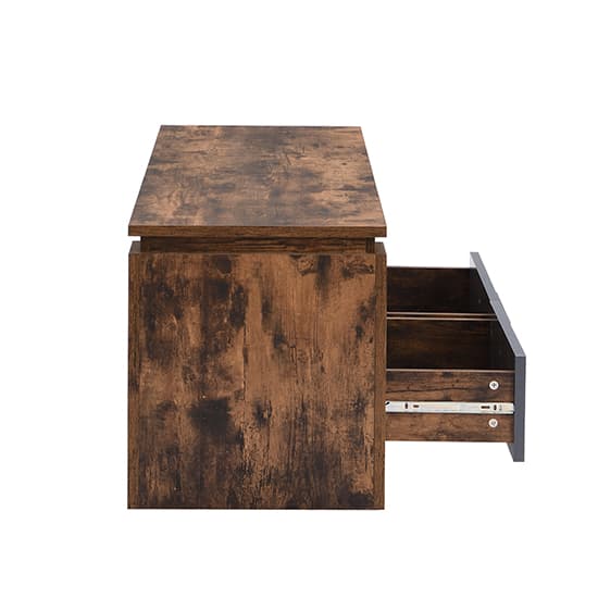 Portland Wooden TV Stand With 2 Drawers In Rustic Oak Furniture in