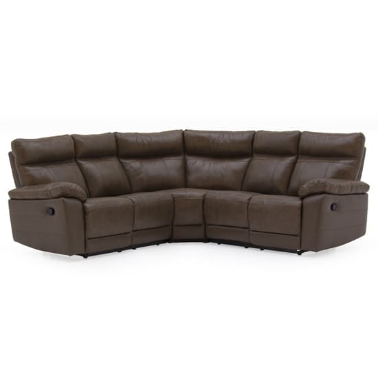 Posit Recliner Leather Corner Sofa In Brown_2