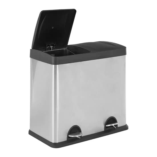 Potenza Stainless Steel 48 Litre Rex Recycle Pedal Bin_4