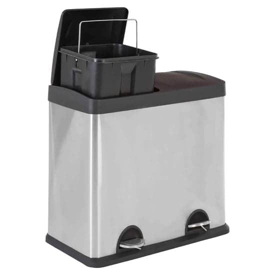 Potenza Stainless Steel 48 Litre Rex Recycle Pedal Bin_5