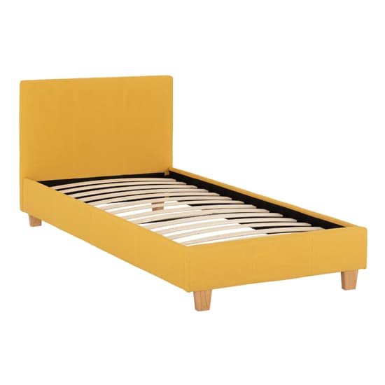 Prenon Fabric Upholstered Single Bed In Mustard_3