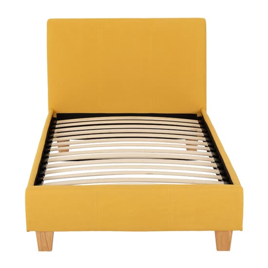 Prenon Fabric Upholstered Single Bed In Mustard_4