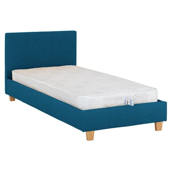 Prenon Fabric Upholstered Single Bed In Petrol Blue_2