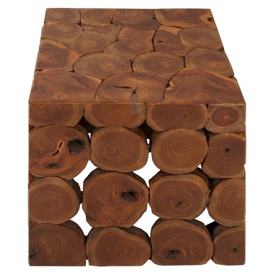 Praecipua Square Teak Wooden Stool In Brown_4