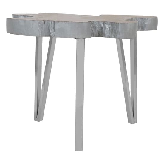 Praecipua Wooden Side Table In Natural And Silver_2
