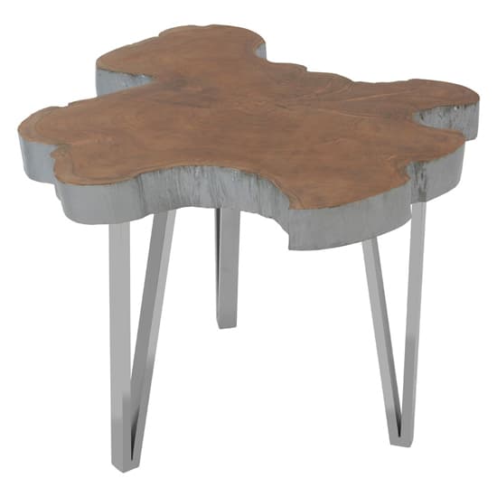 Praecipua Wooden Side Table In Natural And Silver_3