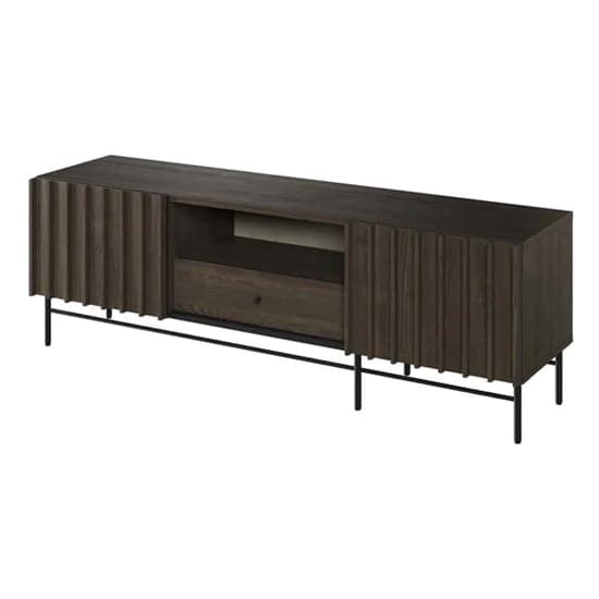 Prato Wooden TV Stand With 2 Doors 1 Drawer In Portland Ash_1
