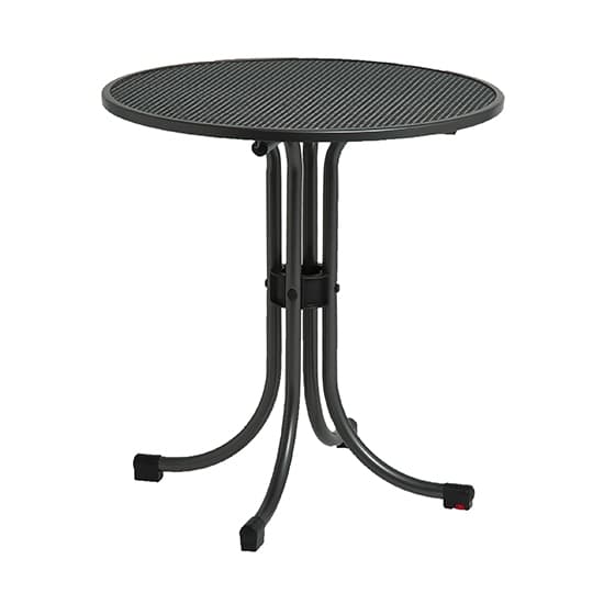 Prats Outdoor Metal Bistro Table With 2 Armchairs In Charcoal_2