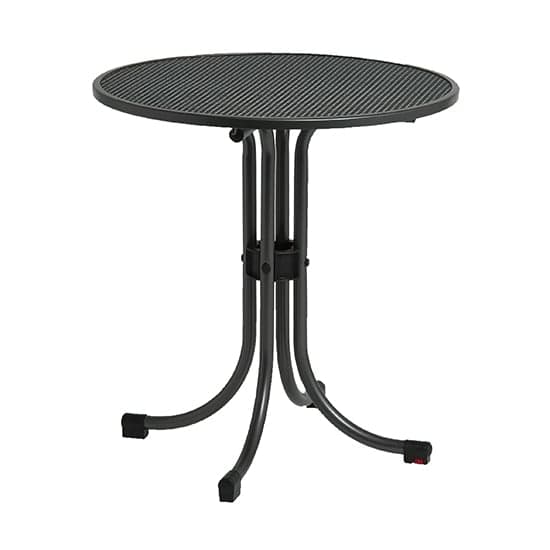 Prats Outdoor Metal Bistro Table With 2 Chairs In Charcoal_2