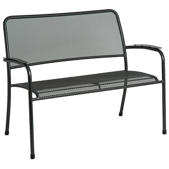 Prats Outdoor Metal Seating Bench In Grey_6