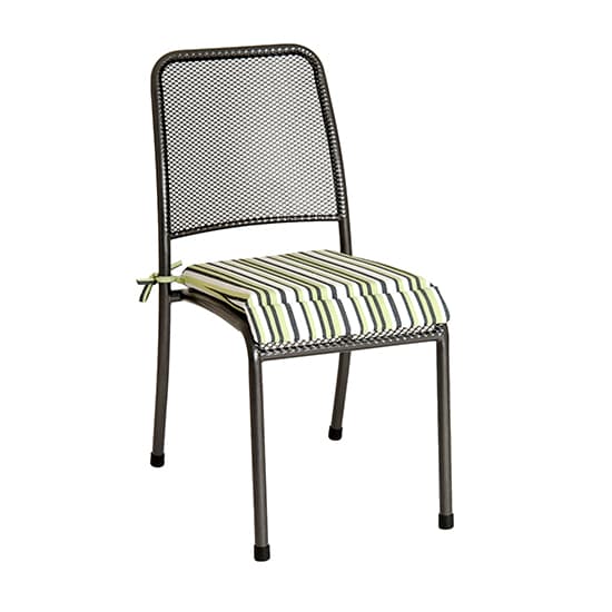 Prats Outdoor Metal Stacking Dining Chair In Grey_2
