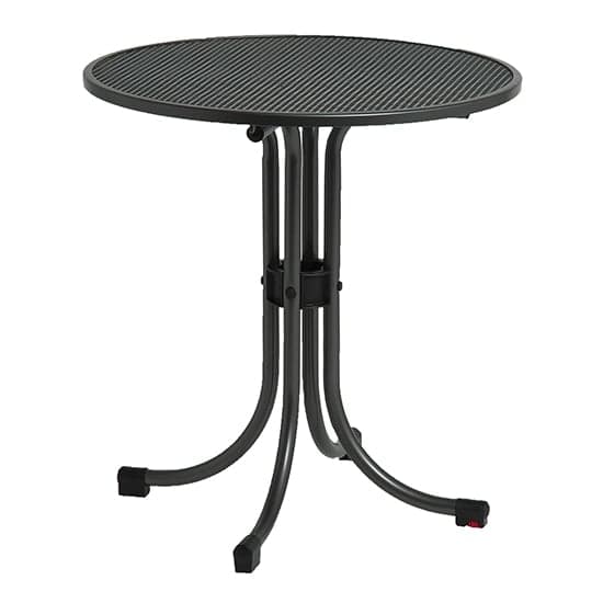 Prats Outdoor Round Bistro Table With 2 Armchairs In Grey_2