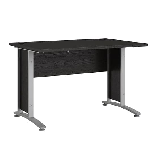 Prax 120cm Computer Desk In Black With Silver Grey Legs_2