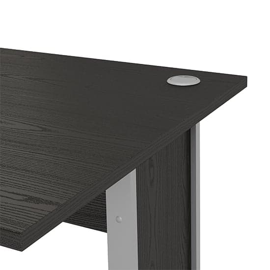 Prax 120cm Computer Desk In Black With Silver Grey Legs_4
