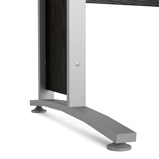 Prax 120cm Computer Desk In Black With Silver Grey Legs_5