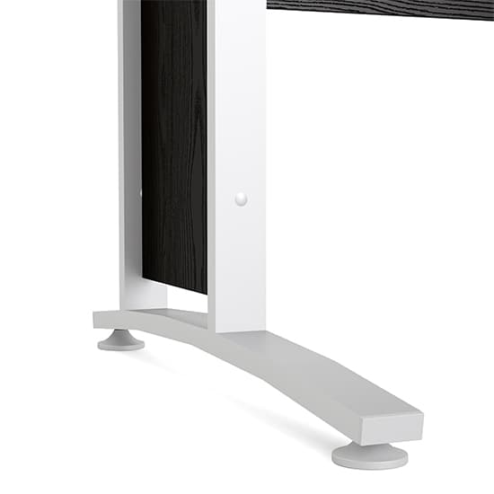 Prax 120cm Computer Desk In Black With White Legs_4