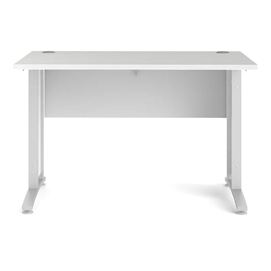 Prax 120cm Computer Desk In White With White Legs_2