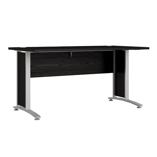 Prax 150cm Computer Desk In Black With Silver Grey Legs_2