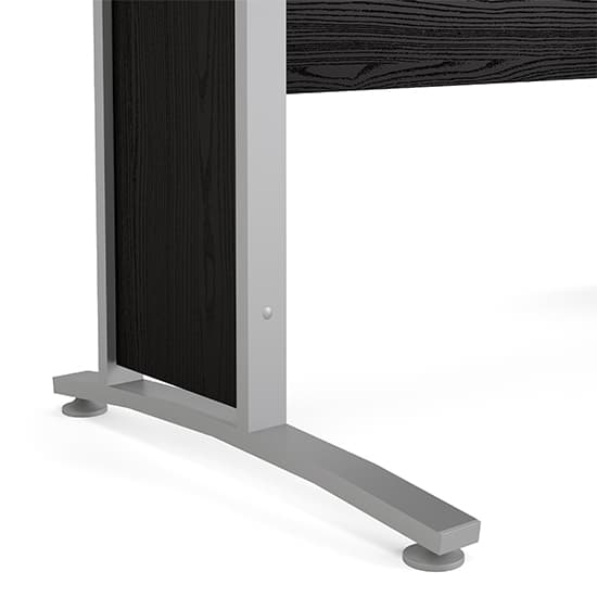 Prax 150cm Computer Desk In Black With Silver Grey Legs_5