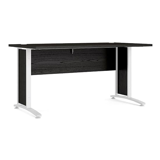 Prax 150cm Computer Desk In Black With White Legs_1
