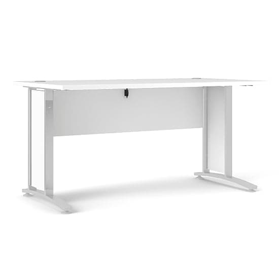 Prax 150cm Computer Desk In White With White Legs_1