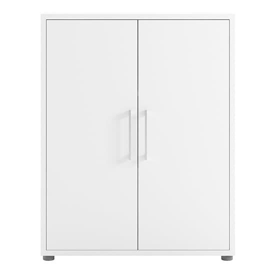 Prax 2 Doors 2 Shelves Office Storage Cabinet In White_2