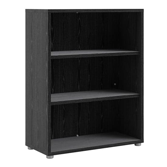 Prax Wooden 2 Shelves Home And Office Bookcase In Black_2