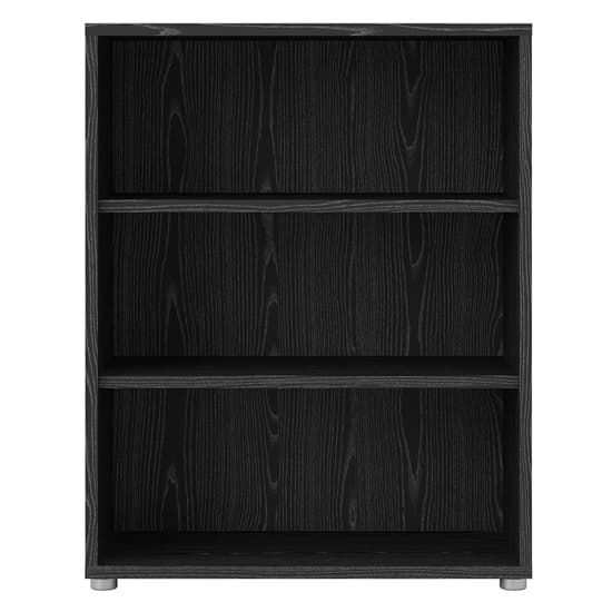 Prax Wooden 2 Shelves Home And Office Bookcase In Black_3