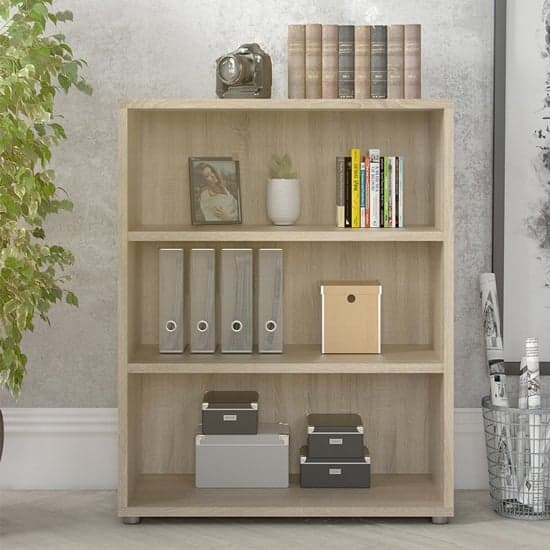 Prax Wooden 2 Shelves Home And Office Bookcase In Oak_1