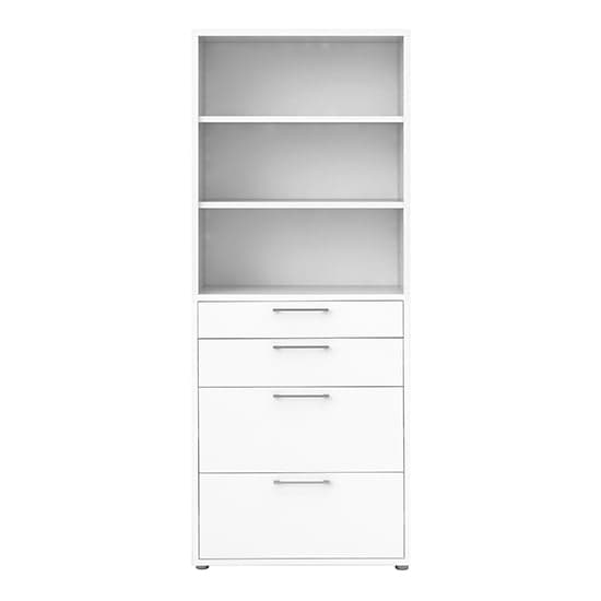 Prax 5 Shelves 2 Drawers Office Storage Cabinet In White_2