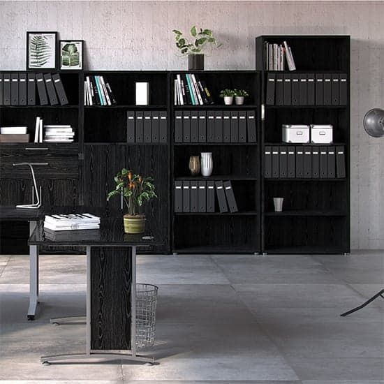 Prax 5 Shelves Home And Office Bookcase In Black_7