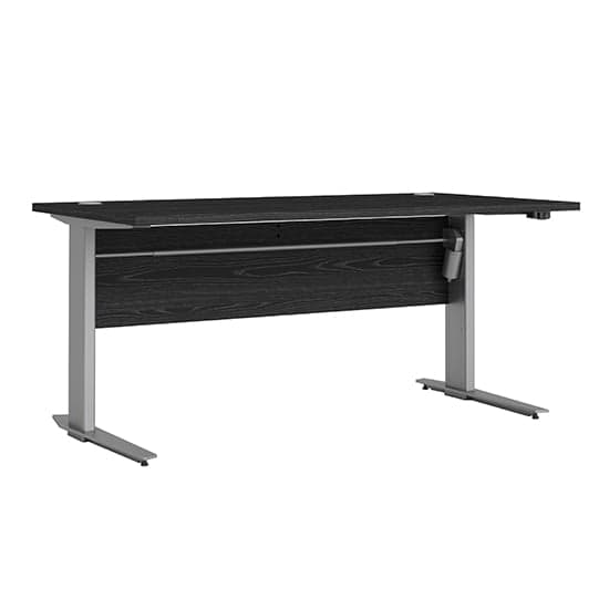 Prax Electric 150cm Computer Desk In Black With Silver Grey Legs_2