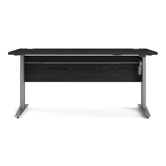 Prax Electric 150cm Computer Desk In Black With Silver Grey Legs_3