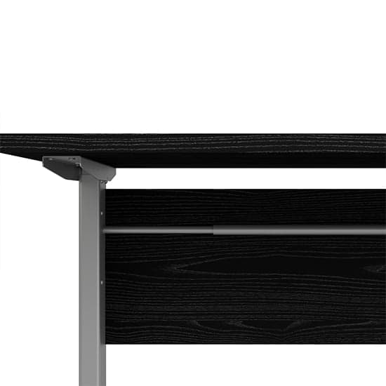 Prax Electric 150cm Computer Desk In Black With Silver Grey Legs_6