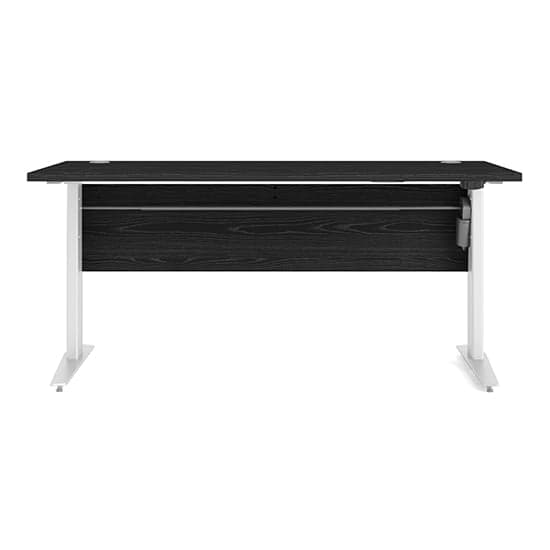 Prax Electric 150cm Computer Desk In Black With White Legs_2