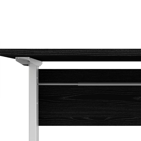 Prax Electric 150cm Computer Desk In Black With White Legs_5