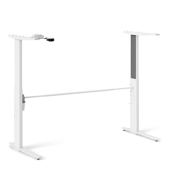 Prax Electric 150cm Computer Desk In Black With White Legs_7