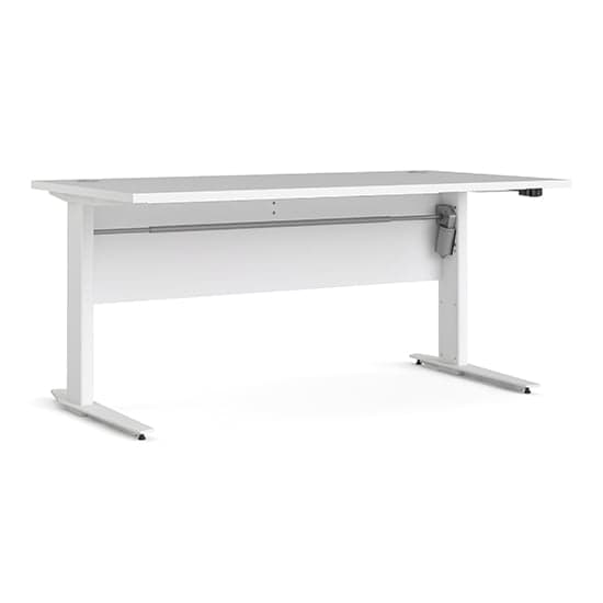 Prax Electric 150cm Computer Desk In White With White Legs_2