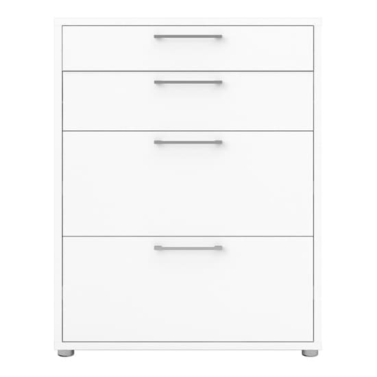 Prax Wooden Office Storage Cabinet With 4 Drawers In White_2
