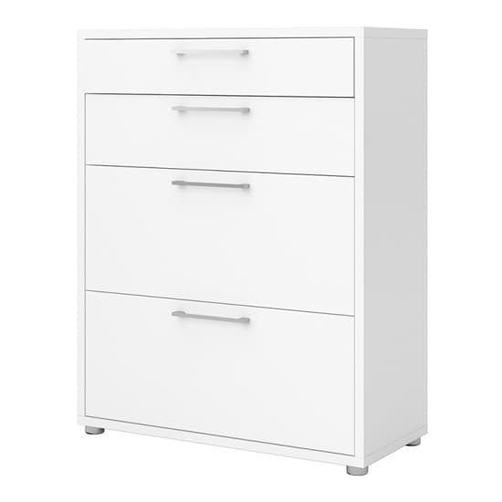 Prax Wooden Office Storage Cabinet With 4 Drawers In White_3