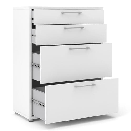 Prax Wooden Office Storage Cabinet With 4 Drawers In White_4