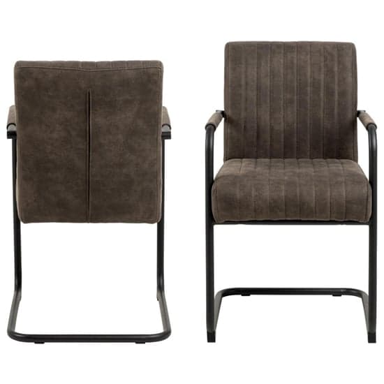 Preston Anthracite Fabric Dining Chairs In Pair_2