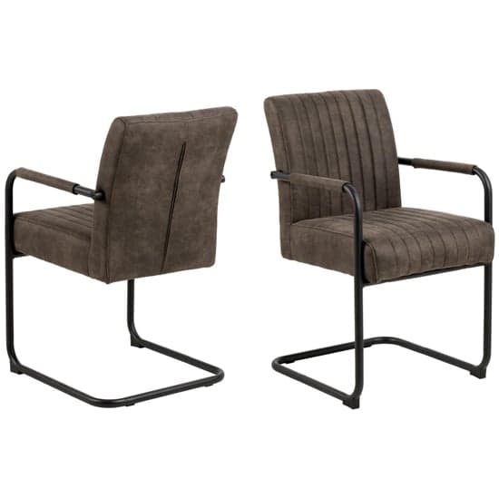 Preston Anthracite Fabric Dining Chairs In Pair_1