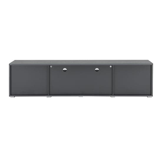 Prieto High Gloss TV Stand Sideboard In Grey With LED Lights_10
